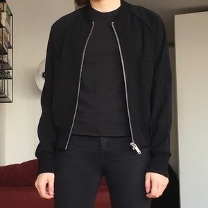 NWOT black DKNY bomber jacket, XS